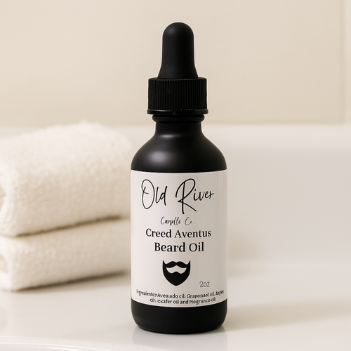 All Natural Beard Oil — Bourbon & Sandalwood | Creed Aventus | Unscented Old River Candle Company