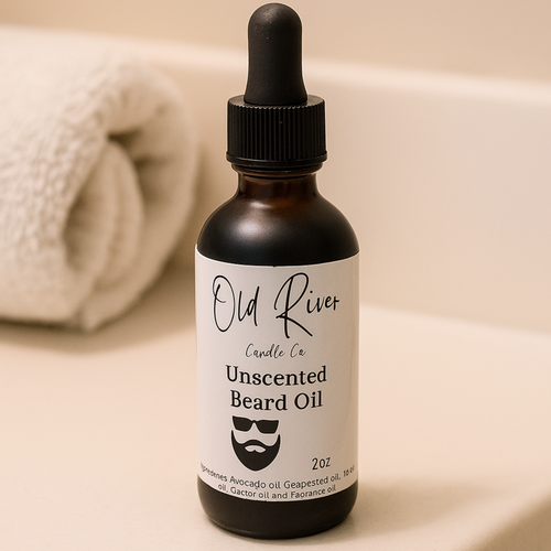 All Natural Beard Oil — Bourbon & Sandalwood | Creed Aventus | Unscented Old River Candle Company