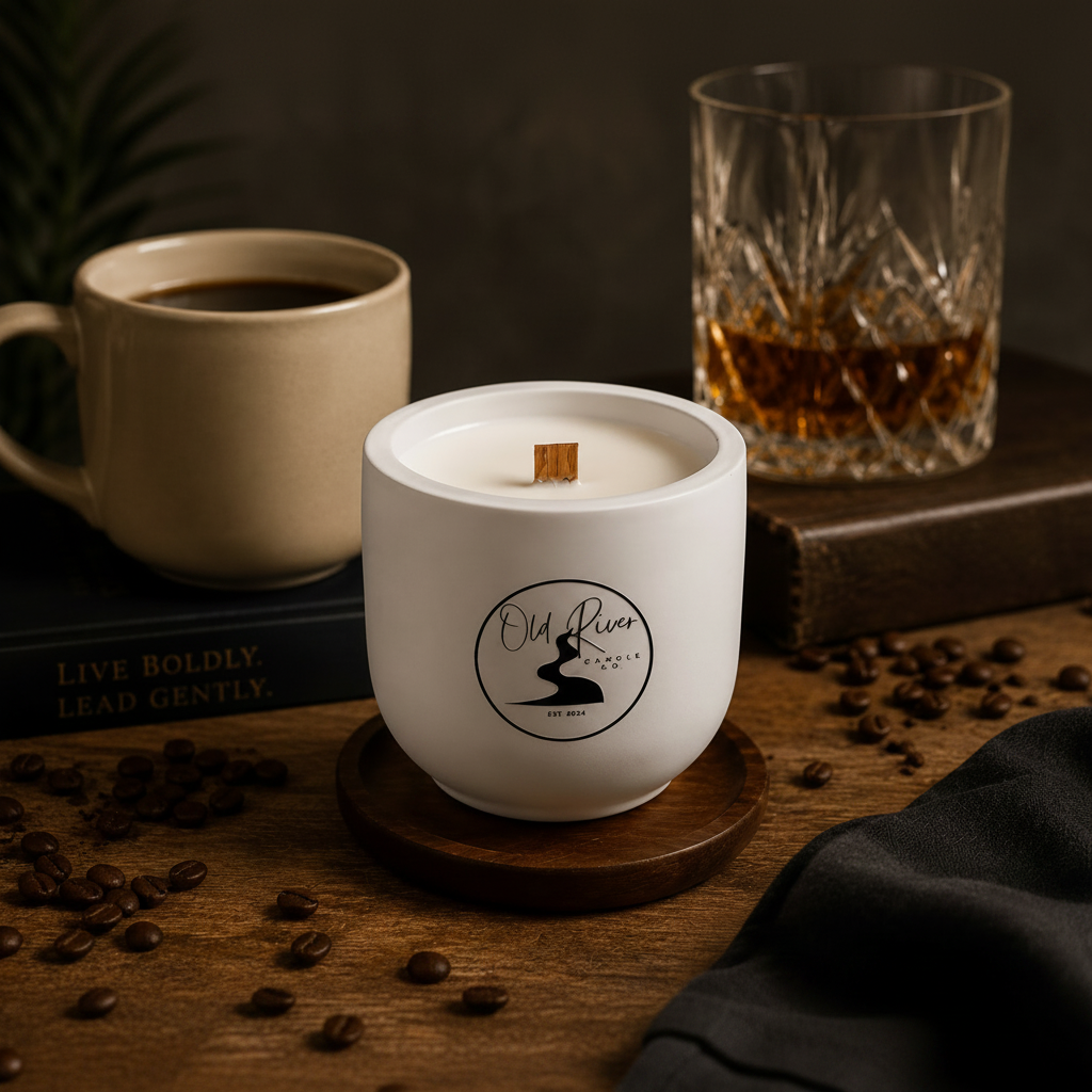 Coffee + Whiskey Scented Candle